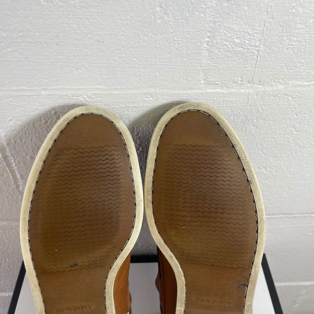 Sperry Top-Sider Brown Leather‎ Boat Shoes Moc Toe Loafers Men's Size 12 M